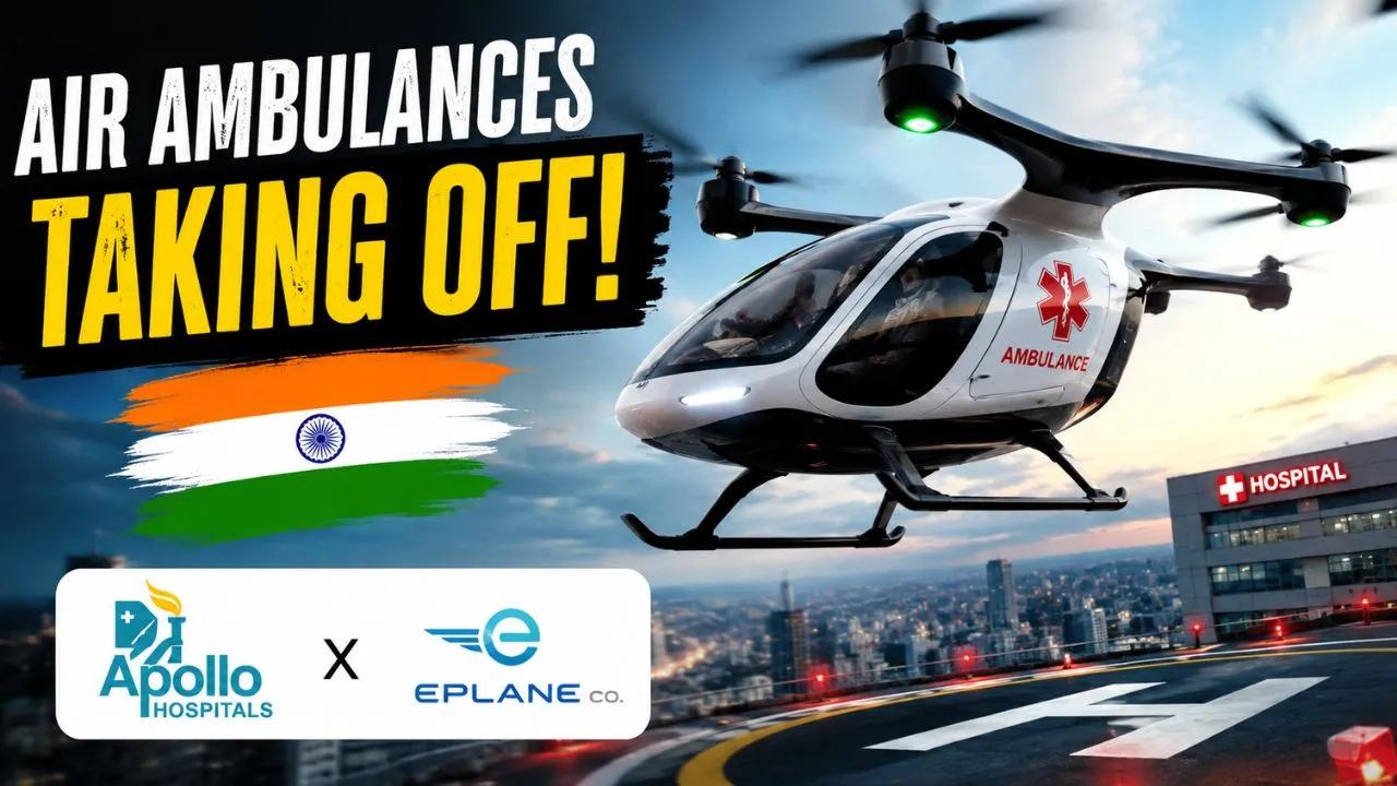 Sky-High Lifesavers: Apollo Hospitals and ePlane Co Partner to Launch Electric Air Ambulances Across India
