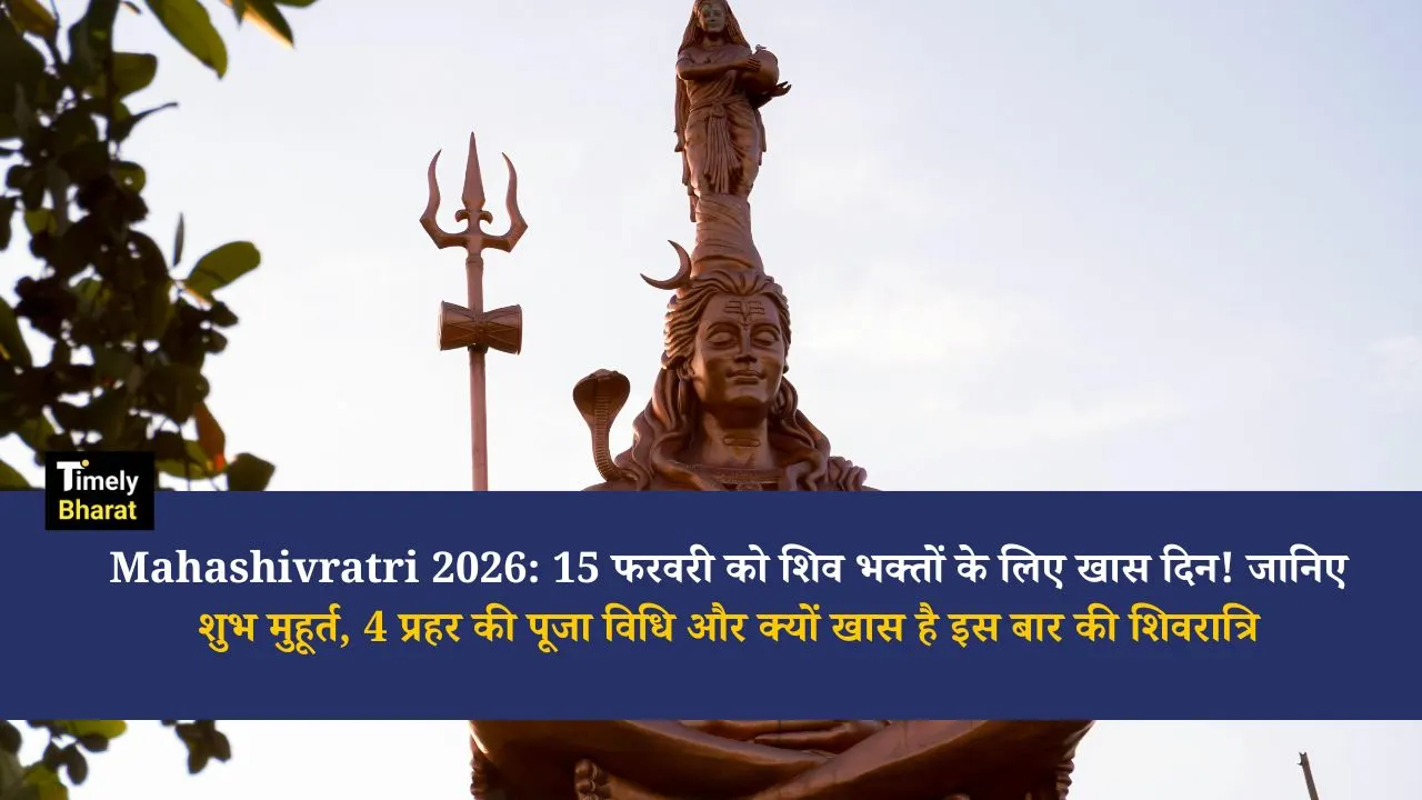 Mahashivratri 2026: 15 फरवरी को शिव भक्तों के लिए खास दिन! जानिए शुभ मुहूर्त, 4 प्रहर की पूजा विधि और क्यों खास है इस बार की शिवरात्रि