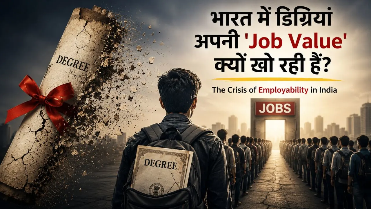 Your News, Your Time, Your Bharat 21 भारत में डिग्रियां अपनी 'Job Value' क्यों खो रही हैं? The Crisis of Employability in India