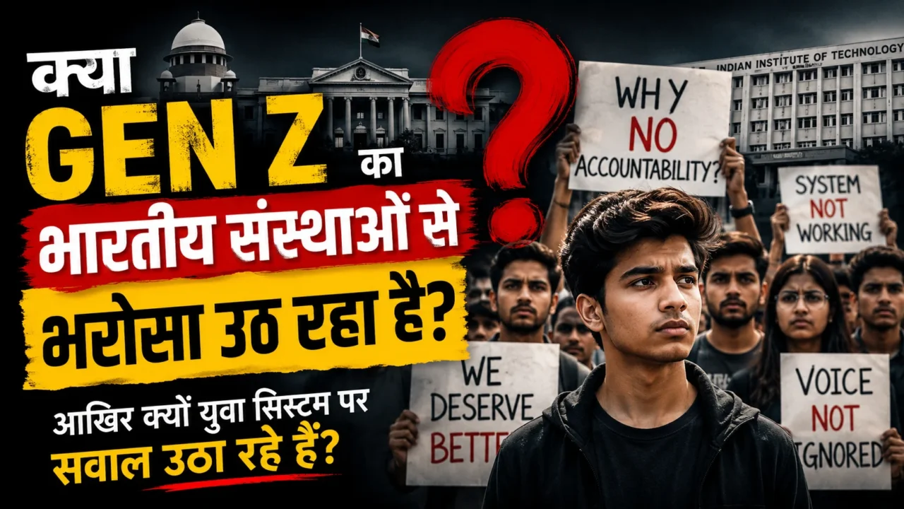 क्या Gen Z का भारतीय संस्थाओं से भरोसा उठ रहा है? आखिर क्यों युवा सिस्टम पर सवाल उठा रहे हैं? 1 क्या Gen Z का भारतीय संस्थाओं से भरोसा उठ रहा है? आखिर क्यों युवा सिस्टम पर सवाल उठा रहे हैं?